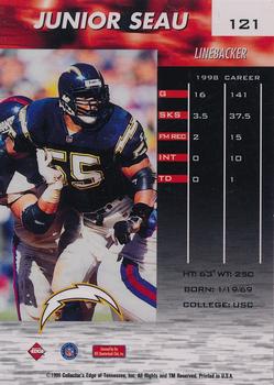 1999 Collector's Edge Fury - Millennium Collection Red #121 Junior Seau Back