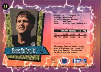 1995 Finest #28 Doug Pelfrey Back