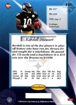 1999 Collector's Edge Masters - HoloGold #148 Kordell Stewart Back