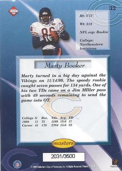 1999 Collector's Edge Masters - HoloSilver #32 Marty Booker Back