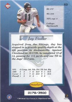 1999 Collector's Edge Masters - HoloSilver #89 Jay Fiedler Back