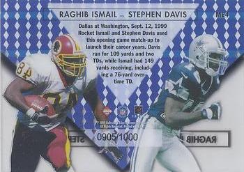 1999 Collector's Edge Masters - Main Event #ME4 Raghib Ismail / Stephen Davis Back