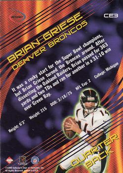 1999 Collector's Edge Odyssey - Cutting Edge #CE3 Brian Griese Back