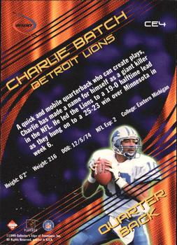 1999 Collector's Edge Odyssey - Cutting Edge #CE4 Charlie Batch Back