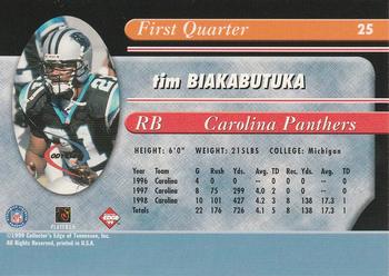 1999 Collector's Edge Odyssey - Millennium Collection Red #25 Tim Biakabutuka Back