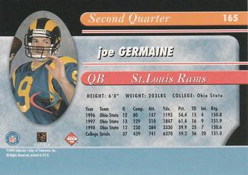1999 Collector's Edge Odyssey - Millennium Collection Red #165 Joe Germaine Back