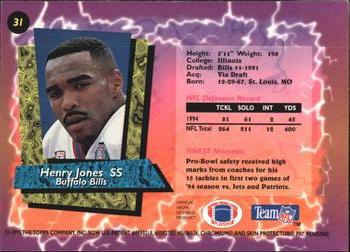 1995 Finest - Refractors #31 Henry Jones Back