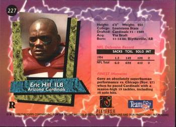 1995 Finest - Refractors #227 Eric Hill Back