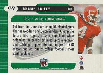 1999 Collector's Edge Supreme - Draft Previews #CB Champ Bailey Back