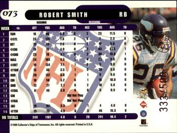 1999 Collector's Edge Supreme - Galvanized #073 Robert Smith Back