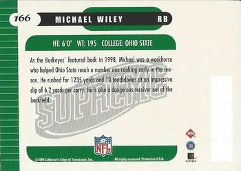 1999 Collector's Edge Supreme - Galvanized #166 Michael Wiley Back
