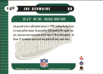 1999 Collector's Edge Supreme - Gold Ingot #148 Joe Germaine Back