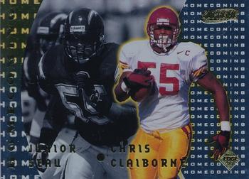 1999 Collector's Edge Supreme - Homecoming #HC-06 Junior Seau / Chris Claiborne Front