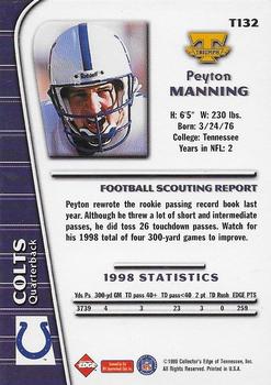 1999 Collector's Edge Triumph - Millennium Collection Red #T132 Peyton Manning Back