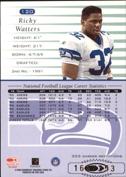 1999 Donruss - Stat Line Career #120 Ricky Watters Back