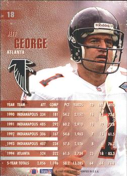 1995 Fleer #18 Jeff George Back