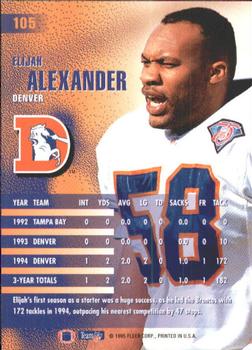 1995 Fleer #105 Elijah Alexander Back