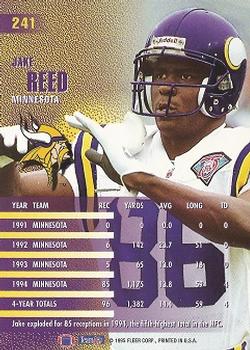 1995 Fleer #241 Jake Reed Back