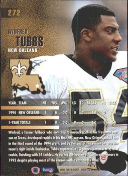 1995 Fleer #272 Winfred Tubbs Back