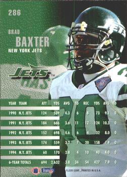 1995 Fleer #286 Brad Baxter Back