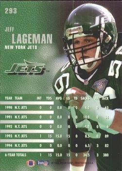 1995 Fleer #293 Jeff Lageman Back