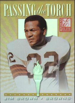 1999 Donruss Elite - Passing the Torch #11 Jim Brown Front