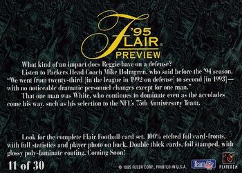 1995 Fleer - Flair Preview #11 Reggie White Back