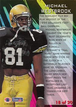 1995 Fleer - NFL Prospects #18 Michael Westbrook Back