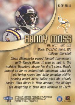 1999 Fleer Focus - Wondrous #6W Randy Moss Back
