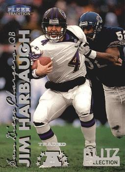 1999 Fleer Tradition - Blitz Collection #43BC Jim Harbaugh Front