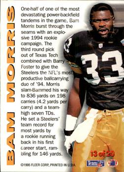 1995 Fleer - Rookie Sensations #13 Bam Morris Back