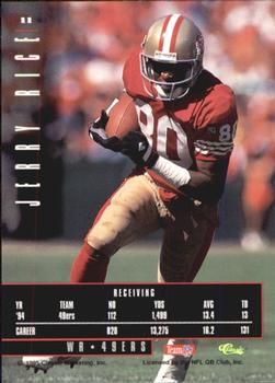 1995 Classic Images Limited #11 Jerry Rice Back