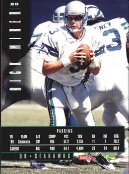 1995 Classic Images Limited #20 Rick Mirer Back
