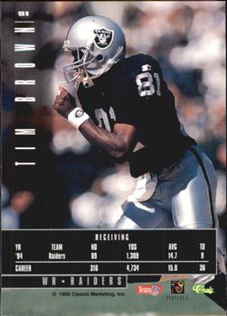 1995 Classic Images Limited #51 Tim Brown Back