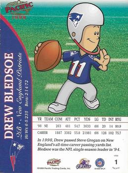 1999 Pacific Backyard Football #1 Drew Bledsoe Back