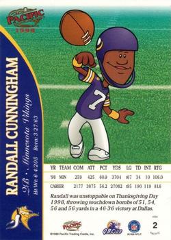 1999 Pacific Backyard Football #2 Randall Cunningham Back