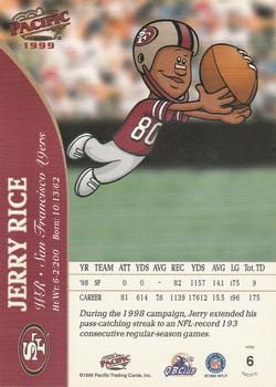 1999 Pacific Backyard Football #6 Jerry Rice Back