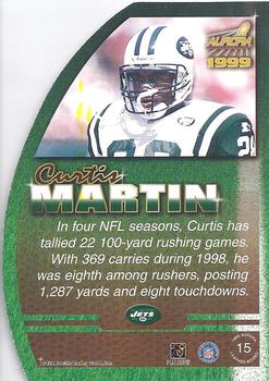 1999 Pacific Aurora - Leather Bound #15 Curtis Martin Back