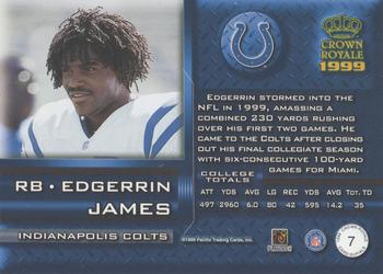 1999 Pacific Crown Royale - Card-Supial #7 Edgerrin James Back