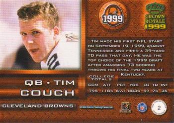1999 Pacific Crown Royale - Card-Supial Small #2 Tim Couch Back
