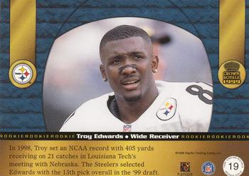 1999 Pacific Crown Royale - Rookie Gold #19 Troy Edwards Back