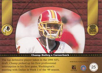 1999 Pacific Crown Royale - Rookie Gold #25 Champ Bailey Back