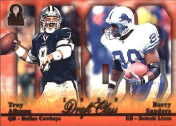 1999 Pacific Omega - Draft Class #3 Troy Aikman / Barry Sanders Front