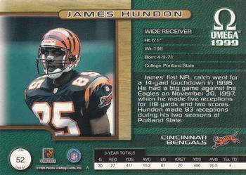 1999 Pacific Omega - Gold #52 James Hundon Back