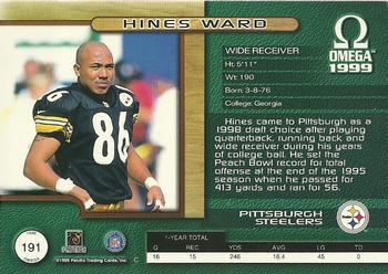 1999 Pacific Omega - Premiere Date #191 Hines Ward Back