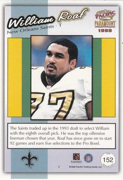 1999 Pacific Paramount - Copper #152 Willie Roaf Back