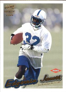1999 Pacific Paramount - Gold #100 Edgerrin James Front
