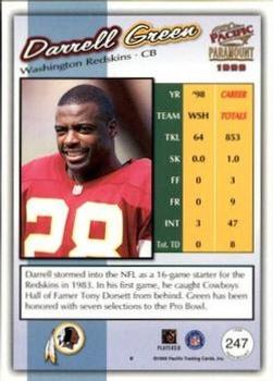 1999 Pacific Paramount - HoloSilver #247 Darrell Green Back