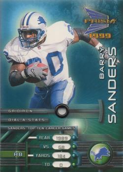 1999 Pacific Prism - Dial-a-Stats #4 Barry Sanders Front