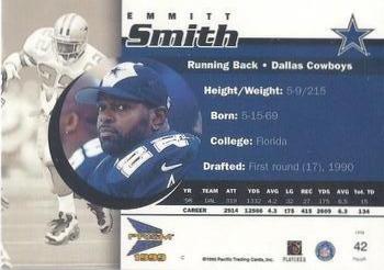 1999 Pacific Prism - Holographic Purple #42 Emmitt Smith Back